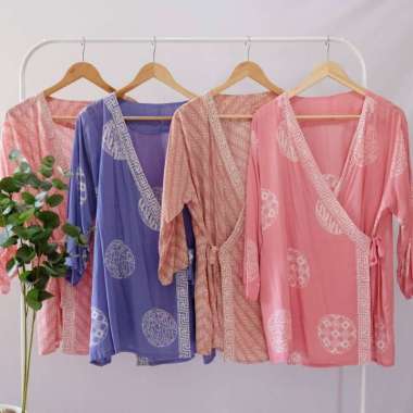 ATASAN BATIK MODERN WANITA KIMONO BATIK CARDIGAN BATIK KONDANGAN BATIK VISCOSE BATIK DOBY PASTEL VAR