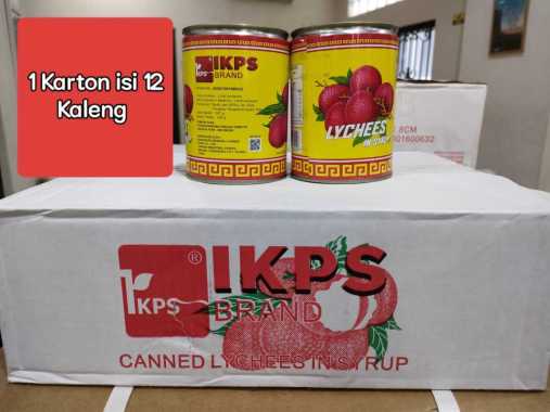 IKPS Lychee Leci Kaleng 1 dus isi 12 kaleng / 12 x 567gr