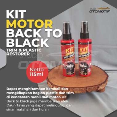 KIT BACK TO BLACK MOTOR 115ML PENGHITAM PLASTIK BODY MOTOR RESTORER
