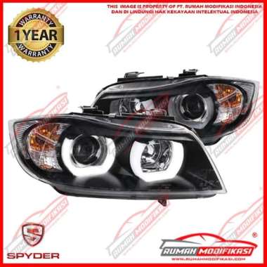 HEADLAMP - BMW E90 LCI 2009 - SONAR - ANGEL EYES - LED - BLACK