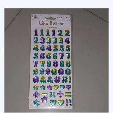 Sticker Timbul Angka ( Stiker Gambar Tempel Angka )