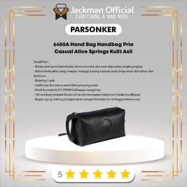 PARSONKER 6450A Tas Pouch Handbag Dompet Pria Casual Alice Springs Kulit Asli