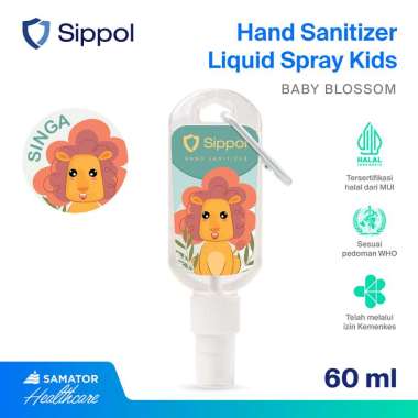 Sippol Hand Sanitizer Kids 60 ml [Baby Blossom] [Singa] / Antiseptik Pembersih Tangan Anti Bakteri B