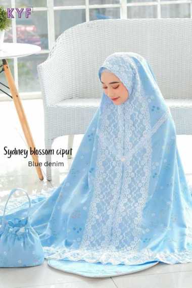 Mukena dewasa blossom Dalanova original size jumbo terbaru 2024/ mukena blossom ciput denim