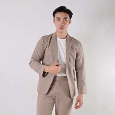 MSMO MEN XAKA / JAS BLEZER PRIA / BLAZER PRIA CASUAL - L Beige