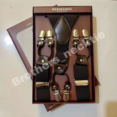 SUSPENDER PRIA DEWASA CAPIT 6 - Coklat tua