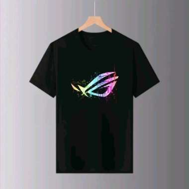 Baju Kaos Oblong ROG Pendek Hitam Black TShirt Asus Zephyrus Duo Dual S