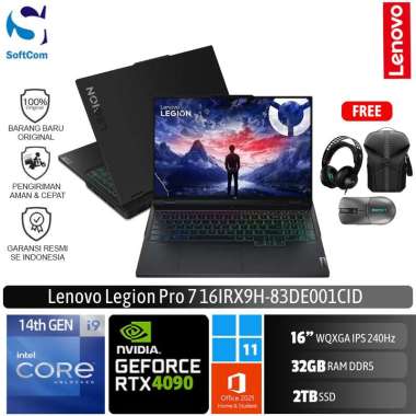 Lenovo Legion Pro 7 1CID Laptop Gaming [i9 14900HX/32GB/2TB SSD/RTX4090 16GB/16" WQXGA/Win 11 Home + OHS 2021]