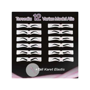 Goto Yuxana Eyebrow Ruler Cetakan Pencetak Alis Tali Karet Set 12 Pcs