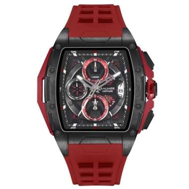 Jam Tangan Pria Balmer 8817 Saphire Glass Original Hitam Merah