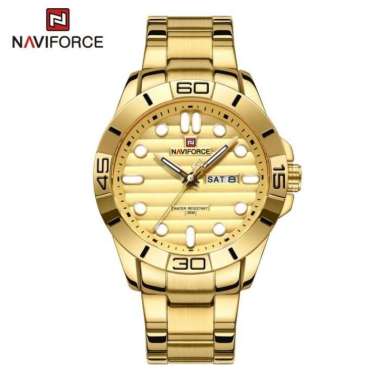 Jam Tangan Pria NAVIFORCE 9198 Original NF9198 gold