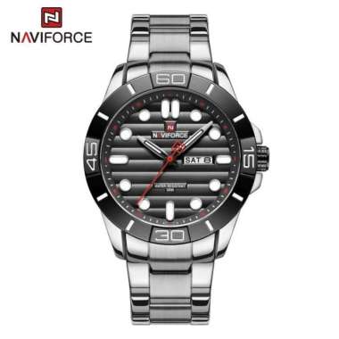 Jam Tangan Pria NAVIFORCE 9198 Original NF9198 silver hitam