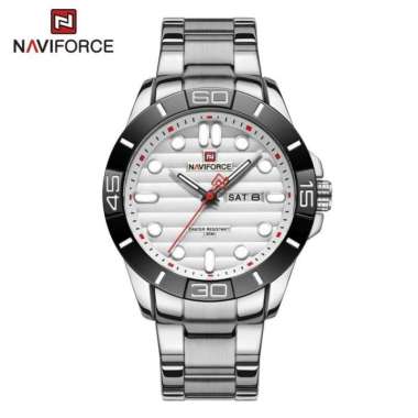 Jam Tangan Pria NAVIFORCE 9198 Original NF9198 silver
