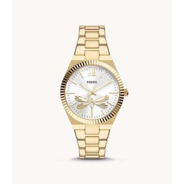 Jam Tangan Wanita FOSSIL ES5262 Scarlette Round Dial Gold