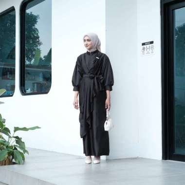 ALANA DRESS by TALAOUTFIT | Dress Kondangan Mewah | Busui Friendly | Gamis Modern | Gamis Kekinian | Baju Lebaran | Bridesmaid Dress | Dress Muslim Hitam
