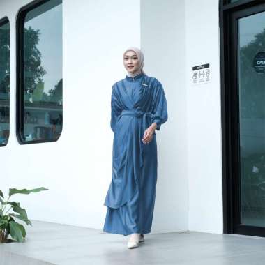 ALANA DRESS by TALAOUTFIT | Dress Kondangan Mewah | Busui Friendly | Gamis Modern | Gamis Kekinian | Baju Lebaran | Bridesmaid Dress | Dress Muslim Denim