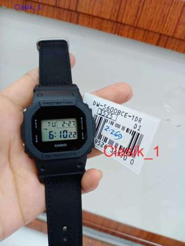 Original 100%!! Casio G-Shock DW-5600BCE-1DR Jam Tangan Pria Kanvas