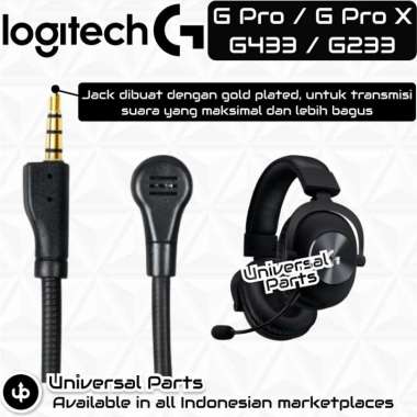 Mic Logitech G Pro / G Pro X / G433 / G233 / Universal Microphone Headset Replacement Premium G PRO 