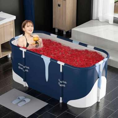 Moonbeam Bak Mandi Lipat SPA Bathtub Portable Folding Adult Bath MB-140 Bayi Sudut Kamar Mandi Plast