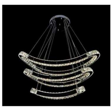 FL 1566 LAMPU GANTUNG KRISTAL RING KLASIK MINIMALIS HIAS 3 SUSUN
