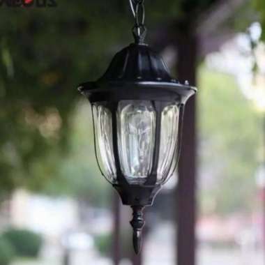 LAMPU GANTUNG TAMAN MINIMALIS WATERPROOF OUTDOOR Hitam