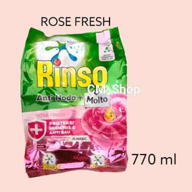 LL - RINSO CAIR 700ML RINSO BUBUK 770GR BUBUK ROSE FRESH