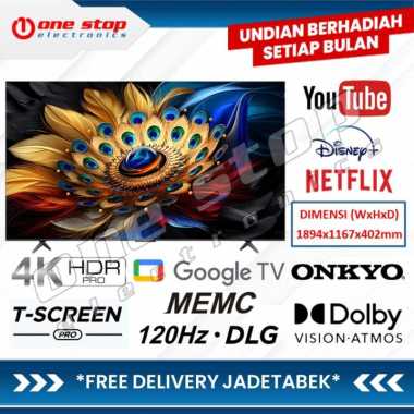 [GARANSI RESMI] TCL 85C655 QLED PRO 4K UHD Smart Google TV w/ ONKYO 2.1CH 85 Inch