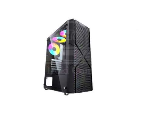 CASING PC GAMING VURRION BLACK BOLT ATX MID TOWER GAMING CASE