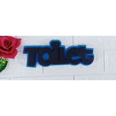 tulisan toilet kayu hiasan kayu dinding pintu toilet murah termurah Pakai ambalan