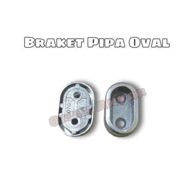 Braket Pipa Oval Tutup Chrome Gantungan Baju Lemari Braket Ttp Oval