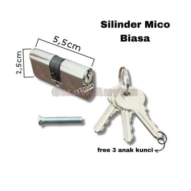 Kunci Pintu Aluminium Silinder Kunci Anak Kunci Pintu AL merk Miko Miko Biasa