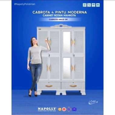 Lemari napolly 4 pintu dengan design mewah