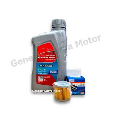 Oli Enduro Racing 10W40 1Lt Paket Filter Oli Suzuki For Satria Fu Pertamina Oil