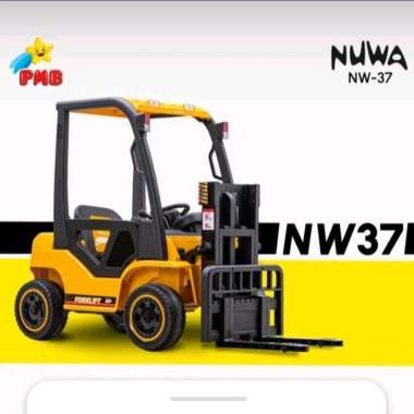 Mainan Anak Mobil Aki Forklift PMB NUWA NW 37 Forklift Garpu Truck NW37