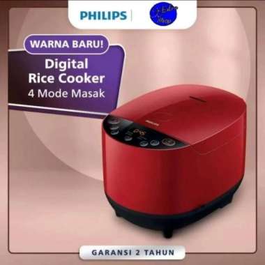 Philips HD4515/29 â€“ New Series Rice Cooker 1.8 Liter 5 Menu Merah