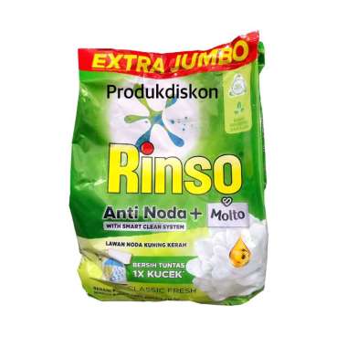 Promo Harga Rinso Anti Noda Deterjen Bubuk Classic Fresh 1800 gr - Blibli