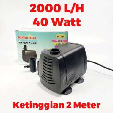 NIKITA STAR NS 104 - Mesin Pompa Air Celup Kolam Ikan Filter Aquarium Aquascape NS104