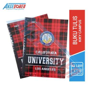 Aksesoren Buku Tulis Campus Kiky [42 Lembar/1 Pack/10 Buku] / Buku Panjang Besar B5 Boxy / Buku Kamp