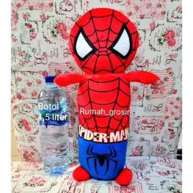 Guling Boneka Hello Kitty Miki Mouse Mini Mouse Doraemon Spiderman Stitch Lucu Kecil GULING SPIDERMA