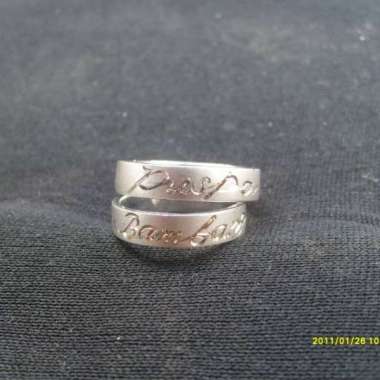 Cincin Nama Monel Grafir Ukir /Cincin Murah /Cincin Emas /Cincin Couple /Cincin Nikah /Kado Pacar