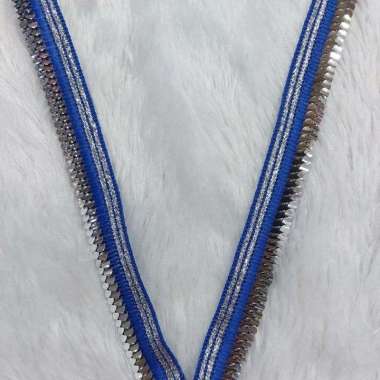 Renda India Payet Silver METERAN Biru