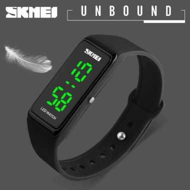 Jam Tangan Digital Gelang LED Band Watch 1265A Aneh Pria Casual Jarum Divigo Tangan Terbaru Hitam Hi