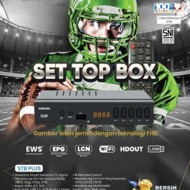 Evercoss STB Set Top Box Pro Digital TV Receiver Full HD - STB only STB Dual USB