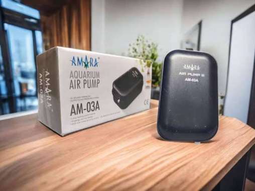 AMARA AM 03A - Mesin Aerator 1 Satu Lubang Pompa Udara Gelembung Air Kolam Ikan Filter Aquarium Aqua