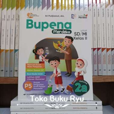 Buku Bupena Merdeka Volume 2A Kelas 2 SD/MI Kurikulum Merdeka Erlangga Multivariasi Multicolor