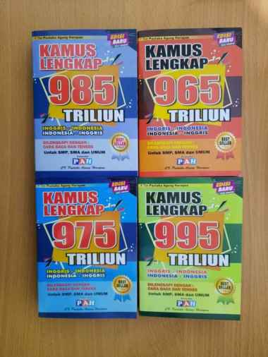 Kamus Bahasa Inggris 950 Milliard Dilengkapi TENSES - Berwarna Multivariasi Multicolor