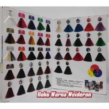 BUKU KATALOG WARNA RAMBUT / HAIR COLOR CHART BY WEIDERON contoh rambut Multivariasi Multicolor