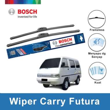 BOSCH SEPASANG WIPER MOBIL CARRY FUTURA FRAMELESS NEW 16 & 16