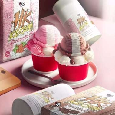 HK Ice Cream Strawberry Vanilla 3mg 6mg 60ml Happi Krunch 6mg