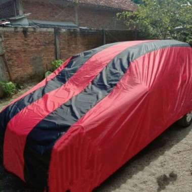Cover Mobil Sarung Mobil Avanza Xenia Calya Sigra Agya Ayla Brio Jazz Brio 2018-2023 Merah lis hitam